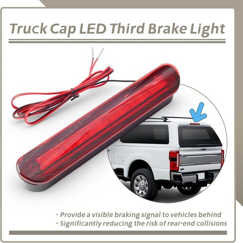 AT-LED-28X30-01 LED 3rd Brake Light Replacement for Jason Truck Cap for Leer 100XQ 180 for ARE for Century Topper 10 Inch Flush-Mount High-Mounted Stop Lamp Replace ATLED28X3001 in Kuwait