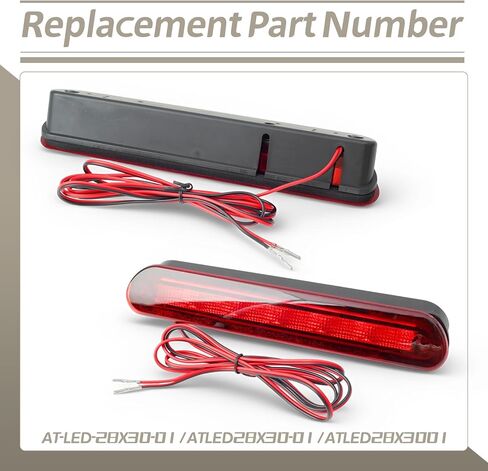 AT-LED-28X30-01 LED 3rd Brake Light Replacement for Jason Truck Cap for Leer 100XQ 180 for ARE for Century Topper 10 Inch Flush-Mount High-Mounted Stop Lamp Replace ATLED28X3001 in Kuwait