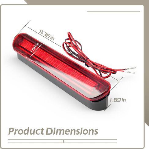 AT-LED-28X30-01 LED 3rd Brake Light Replacement for Jason Truck Cap for Leer 100XQ 180 for ARE for Century Topper 10 Inch Flush-Mount High-Mounted Stop Lamp Replace ATLED28X3001 in Kuwait