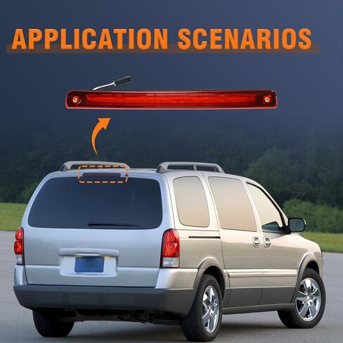 مجموعة مصابيح الفرامل الثالثة LED متوافقة مع GM U-Body Minivans 1997-2009 Venture Uplander Montana Silhouette Relay Terraza Trans Sport يستبدل 923-205 OE 10319569 15176191 15264475 5978343 in Kuwait