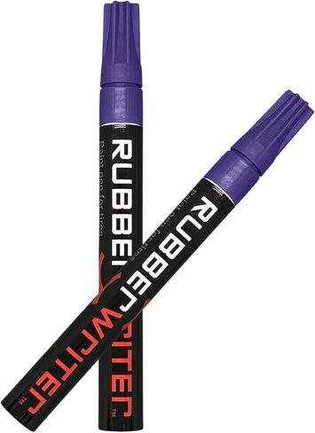 ColorLugs RubberWriter Paint Pen for Car Tires | Oil-Based Marker for Tire Lettering | Waterproof Ink | Fast Drying | Medium Size Tip | Apply at Home | Color: Purple | Pack of 2 Pens in Saudi Arabia