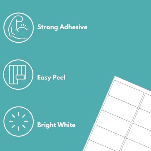 Shield Label Multipurpose Sticker Labels - 10-Up, 1000 Pages, White, 2 x 4 Inch - Perfect for Addressing and All-Purpose Use with Laser or Inkjet Printers in Saudi Arabia