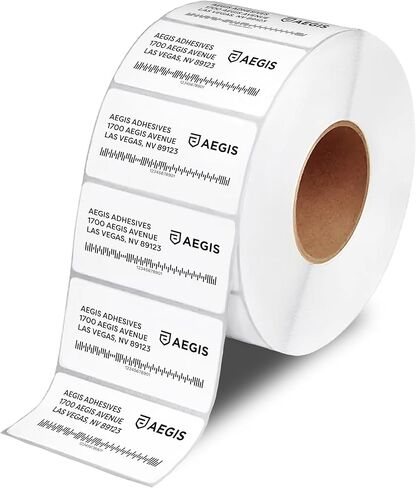 Aegis Adhesives - 4" X 6" Direct Thermal Labels with 3" Core (4000 Count, 4 Rolls) - Shipping Labels and Barcode Stickers for Warehouse Fulfillment - Compatible with Industrial Thermal Printers in Kuwait