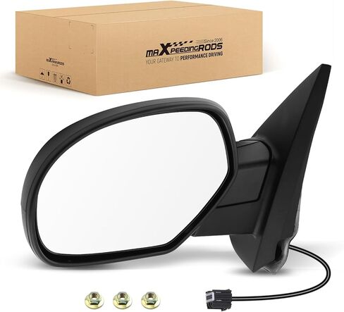 maXpeedingrods Passenger Side Mirror for 07-13 Chevy Silverado 1500 2500 HD 3500 HD, for GMC Sierra 1500 2500 HD, Power Heated Manual Folding Right Side View Mirror, Replaces GM1321325 in Saudi Arabia