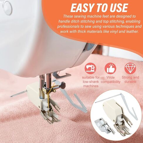 Open Toe Walking Foot W/Guide for Brother Sewing Machine Quilting,Sewing Presser Foot Stitch Through Multiple Layers and Match Prints Fits for Janome,Singer Sewing Machines in Saudi Arabia