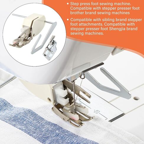 Open Toe Walking Foot W/Guide for Brother Sewing Machine Quilting,Sewing Presser Foot Stitch Through Multiple Layers and Match Prints Fits for Janome,Singer Sewing Machines in Saudi Arabia