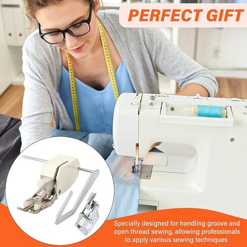 Open Toe Walking Foot W/Guide for Brother Sewing Machine Quilting,Sewing Presser Foot Stitch Through Multiple Layers and Match Prints Fits for Janome,Singer Sewing Machines in Saudi Arabia