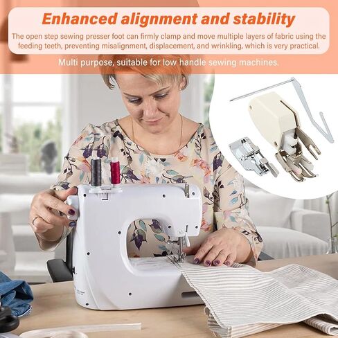 Open Toe Walking Foot W/Guide for Brother Sewing Machine Quilting,Sewing Presser Foot Stitch Through Multiple Layers and Match Prints Fits for Janome,Singer Sewing Machines in Saudi Arabia