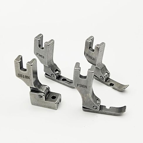 4PCS All Steel Different Zipper Presser Foot P36N+P36LN+P363+S518N for Industrial Single Sewing Machines in Saudi Arabia