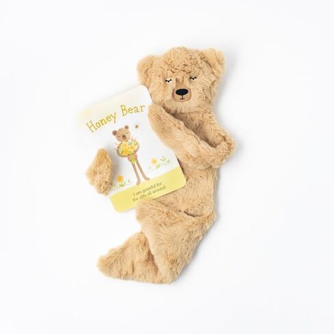 Slumberkins Honey Bear Snuggler & Affirmation Card Bundle | Promotes Gratitude, Respect & Sharing | Social Emotional Tools for Ages 0+ (Honey Bear Snuggler Plush + Affirmation Card) in Saudi Arabia