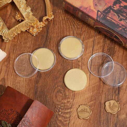 12 Pcs Brass Coin Blanks, 45 mm Laser Engraving Custom Coins with Acrylic Protection Box for DIY Crafts Birthday Travel Commemorative Collection in Kuwait