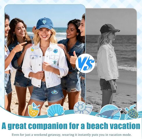 NICEVINYL Iron on Patches for Coastal Cowgirl - 32Pcs Summer Embroidered Patches Applique for DIY Craft - Cute Sea Beach Repair Patch Bulk for Clothing Jeans Backpacks Bags Trucker Hats in Saudi Arabia