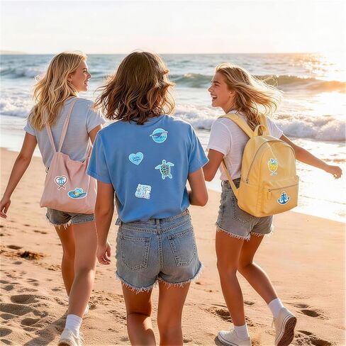 NICEVINYL Iron on Patches for Coastal Cowgirl - 32Pcs Summer Embroidered Patches Applique for DIY Craft - Cute Sea Beach Repair Patch Bulk for Clothing Jeans Backpacks Bags Trucker Hats in Saudi Arabia