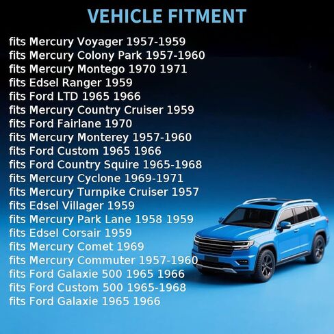 مجموعة أسطوانات عجلة الفرامل الخلفية المكونة من قطعتين تناسب Ford Custom 1965 1966 تناسب Ford Country Squire 1965 1966-1968 لـ Edsel Ranger، Villager، Corsair 1959 استبدال C5AZ2128A، C0MY2128A in Kuwait