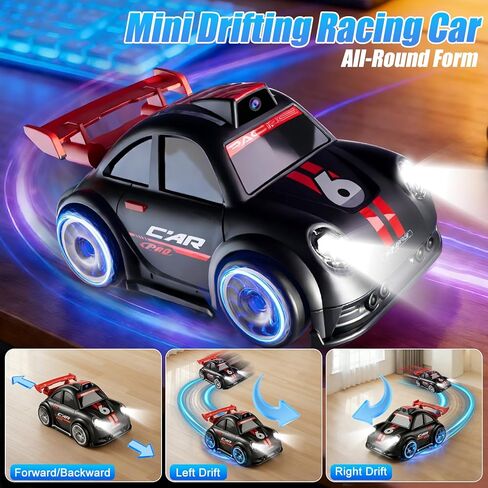 سيارة RC صغيرة مع كاميرا، سيارة سباق FPV بشاشة 2.4 بوصة مع بطاقة 8G، قابلة لإعادة الشحن بزاوية 360 درجة للأطفال، سيارة سباق صغيرة RC تحكم مزدوج عبر المركبات التي يتم التحكم فيها عن بعد والتطبيق، أوضاع المتابعة/الهروب/التجريب in Kuwait