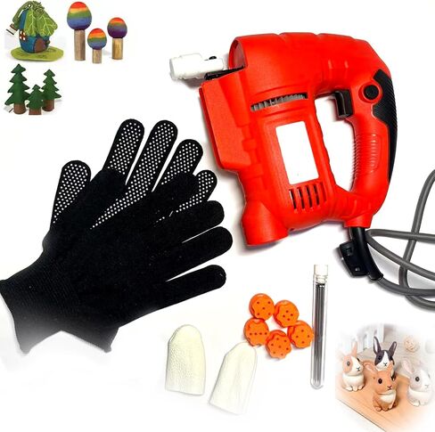 Electric Needle Felting Machin, with Finger Protector and Barbed Needles, 1-7 Needles with Speed Control, for Quick Felting, DIY Wool Painting and Felted Craft Work, Handicraft Class in Saudi Arabia