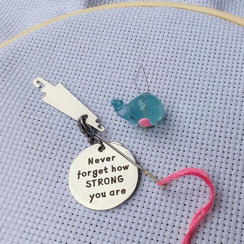 Funny Inspirational Magnetic Needle Minder with Needle Threader, Elephant Needle Nanny Keeper, Cross Stitch Embroidery Sewing Needlework Tools Accessories Set in Kuwait