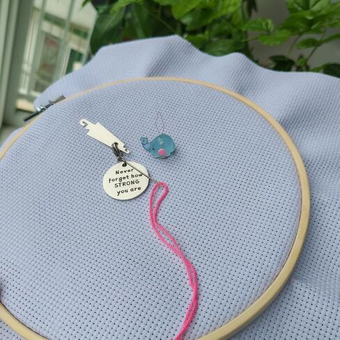 Funny Inspirational Magnetic Needle Minder with Needle Threader, Elephant Needle Nanny Keeper, Cross Stitch Embroidery Sewing Needlework Tools Accessories Set in Kuwait