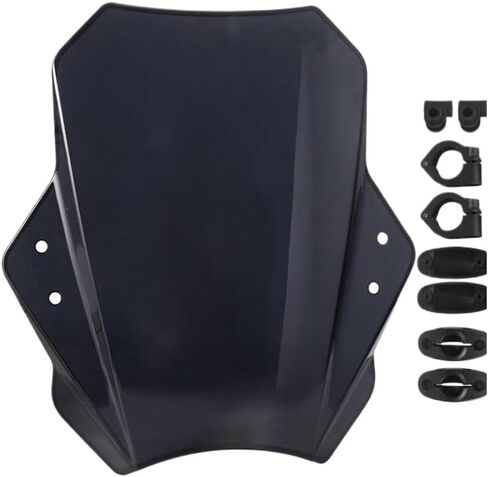 Motorcycle Windscreen Compatible with FZ1 FZ8 MT-01 MT-03 MT-07 MT-09 MT-125 2022 2023(Black) in Kuwait