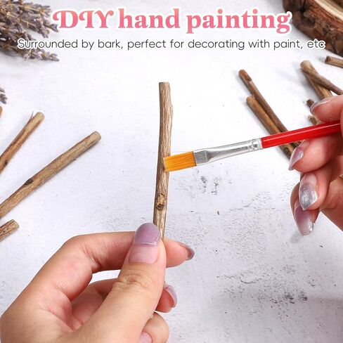 100 قطعة من أعواد سجل الخشب، أغصان 4 بوصة للحرف اليدوية العصي الطبيعية DIY بها بنفسك الحرف اليدوية صور الدعائم الحدائق الخيالية ديكور المنزل in Kuwait