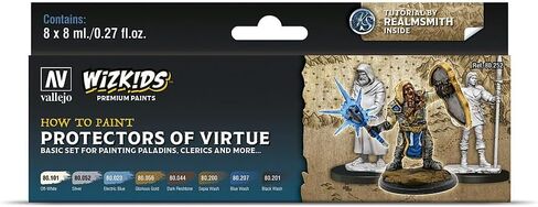 Acrylicos Vallejo 080252 Farb-Set, WizKids Protectors of Virtue, 8 x 8 ml Model Building in Saudi Arabia