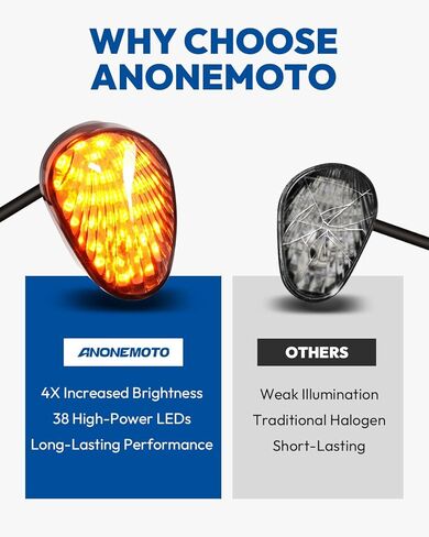 Motorcycle Flush Mount Turn Signal, 12V Smoked LED Indicator Light Blinker 2PCS Fit for Yamaha YZF R1 R3 R6 R6S Fazer FZ FZ1 FZ6 FZ6R FZ07 FZ8 FZ09 MT-07 MT-09 TMAX, Amber in Saudi Arabia