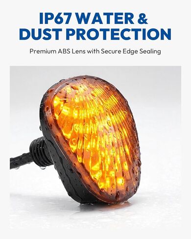 Motorcycle Flush Mount Turn Signal, 12V Smoked LED Indicator Light Blinker 2PCS Fit for Yamaha YZF R1 R3 R6 R6S Fazer FZ FZ1 FZ6 FZ6R FZ07 FZ8 FZ09 MT-07 MT-09 TMAX, Amber in Saudi Arabia