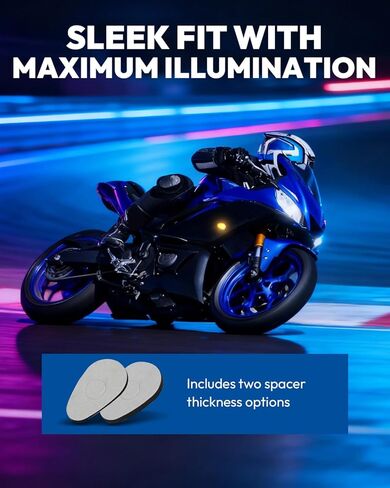 Motorcycle Flush Mount Turn Signal, 12V Smoked LED Indicator Light Blinker 2PCS Fit for Yamaha YZF R1 R3 R6 R6S Fazer FZ FZ1 FZ6 FZ6R FZ07 FZ8 FZ09 MT-07 MT-09 TMAX, Amber in Saudi Arabia