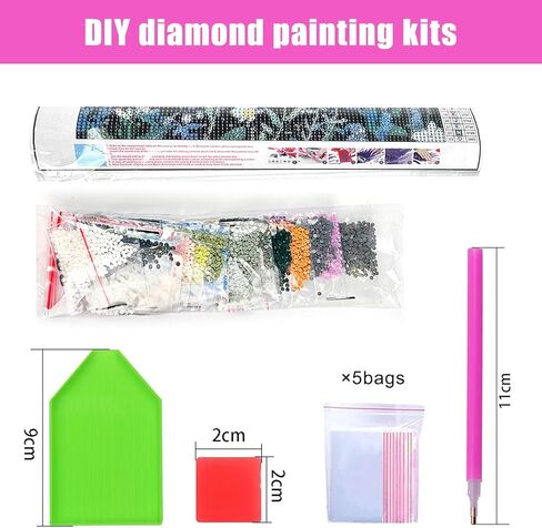 Cheetah Diamond Art Kits for Adults, 5D Leopard DIY Diamond Painting Kits for Beginner, Diamond Dots Full Drill Crafts for Gem Art Dot Art for Adults Home Wall Decor for Teens Boys Girls 12x16 inch in Saudi Arabia
