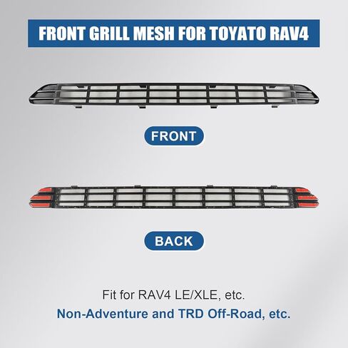 Front Grill Mesh Insert Compatible with Toyota RAV4 2019-2025 Accessories, Not Fit for Adventure and TRD Off-Road Models, Air Inlet Vent Grill Cover for Toyota RAV4 Accessories in Saudi Arabia