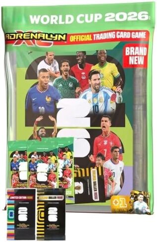 تتضمن حزمة Adrenalyn XL Panini World Cup 2026 حزم إصدار محدود و2026 بطاقة كرة قدم in Kuwait