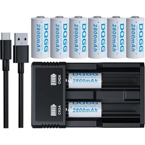 4 Pack Universal 16340 Rechargeable Battery Charger Set- Speedy Charging,USB Smart Battery Charger for Batteries 3.7V Lithium-ion 16340(Button Top) in Saudi Arabia