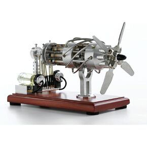 Stirling Engine Model Kit That Works, 16 Cylinder Swash Plate Hot Cylinder Stirling Engine DIY Physics Science Experiment STEM Hobby Toy for Adults in Saudi Arabia