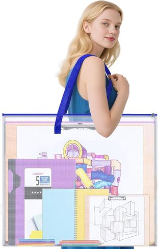 AKAYOK Bulletin Board Poster Storage Bag, Art Portfolio Bag, Portfolio Folder for Artwork, Artwork Storage Case for Poster, Bulletin Board, Scrapbook, Keepsake and Teaching Materials (26'' x 20'') in Kuwait