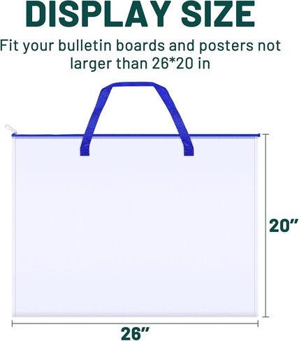 AKAYOK Bulletin Board Poster Storage Bag, Art Portfolio Bag, Portfolio Folder for Artwork, Artwork Storage Case for Poster, Bulletin Board, Scrapbook, Keepsake and Teaching Materials (26'' x 20'') in Kuwait