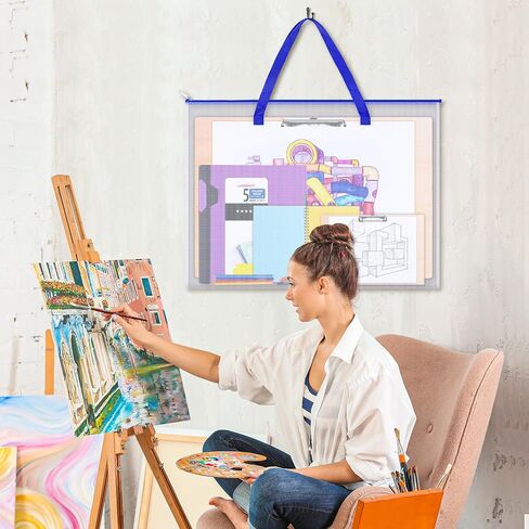 AKAYOK Bulletin Board Poster Storage Bag, Art Portfolio Bag, Portfolio Folder for Artwork, Artwork Storage Case for Poster, Bulletin Board, Scrapbook, Keepsake and Teaching Materials (26'' x 20'') in Kuwait