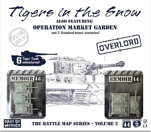 Asmodee Memoir '44 Tigers in The Snow Battle Map Expansion - 2 Overlord Scenarios & 6 Tiger Tanks, Strategy Game for Kids & Adults, Ages 8+, 2 Players, 30-60 Minute Playtime in Saudi Arabia