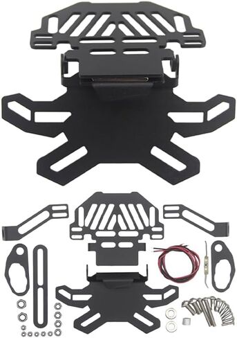 Motorcycle Foldable License Plate Frame Bracket Mount Universal Fit for CBR600RR CBR1000RR 929RR 954RR YZFR1 YZFR6 GSXR600 GSXR750 GSXR1000 Ninja ZX6R ZX9R ZX10R 1098 1198 S1000R in Saudi Arabia
