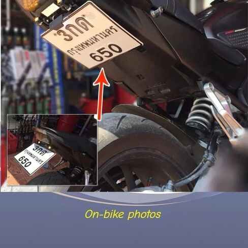 Motorcycle Foldable License Plate Frame Bracket Mount Universal Fit for CBR600RR CBR1000RR 929RR 954RR YZFR1 YZFR6 GSXR600 GSXR750 GSXR1000 Ninja ZX6R ZX9R ZX10R 1098 1198 S1000R in Saudi Arabia