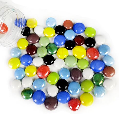 2 LB Amber Glass Gems Flat Marbles for Vase Fillers,Fall,Table Scatters,Floral Arrangement,Candle Holder Centerpieces,Aquarium Pebbls,Thanksgiving Decoration,Fire Pit Glass Beads,Crafts,180-200 PCS in Saudi Arabia