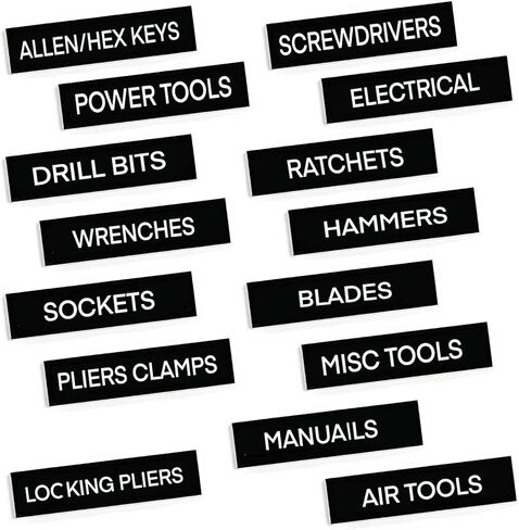 15 PCS Magnetic Toolbox Labels,Reusable Organizer Tags For Steel Toolboxes, Tool Carts, Drawers & Cabinets,Tool Organization Accessories in Saudi Arabia