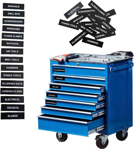 15 PCS Magnetic Toolbox Labels,Reusable Organizer Tags For Steel Toolboxes, Tool Carts, Drawers & Cabinets,Tool Organization Accessories in Saudi Arabia