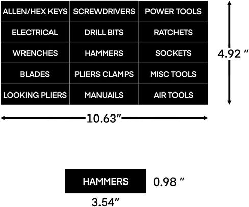 15 PCS Magnetic Toolbox Labels,Reusable Organizer Tags For Steel Toolboxes, Tool Carts, Drawers & Cabinets,Tool Organization Accessories in Saudi Arabia