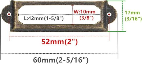 100 Pieces Card Holder Drawer Pull,Label Holders,Label Frames Card,Label Holder Modern Label Holders (Brass) in Saudi Arabia