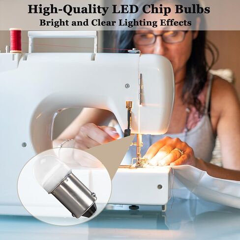4 PCS BA9S 6V LED Plug-in Bulbs, Suitable for Bernina Sewing Machine Models: 1090/1100/1113/1120/1130/1260/1530/1020/1030 Replacement Part Numbers: 3055000, 3055000-G, 3055000-LED in Saudi Arabia