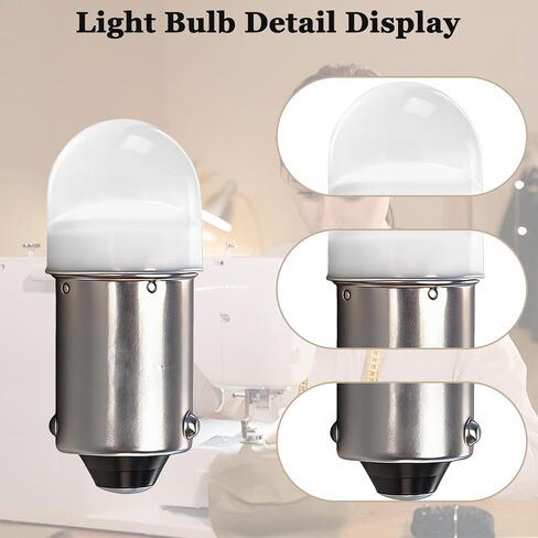 4 PCS BA9S 6V LED Plug-in Bulbs, Suitable for Bernina Sewing Machine Models: 1090/1100/1113/1120/1130/1260/1530/1020/1030 Replacement Part Numbers: 3055000, 3055000-G, 3055000-LED in Saudi Arabia