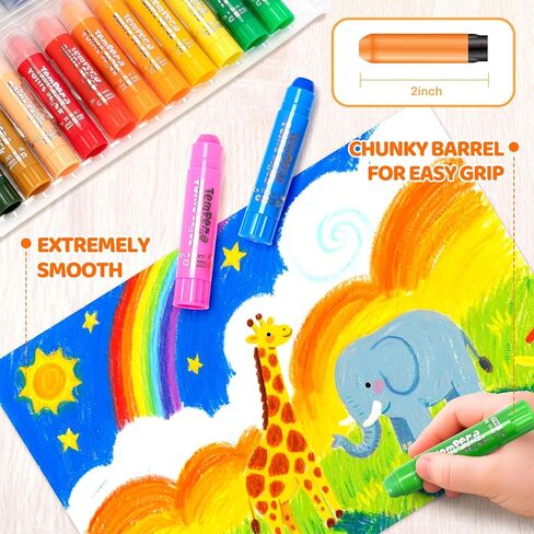 Tempera Paint Sticks, 36 Color Washable Solid Paint Sticks for Kids Toddler in Saudi Arabia