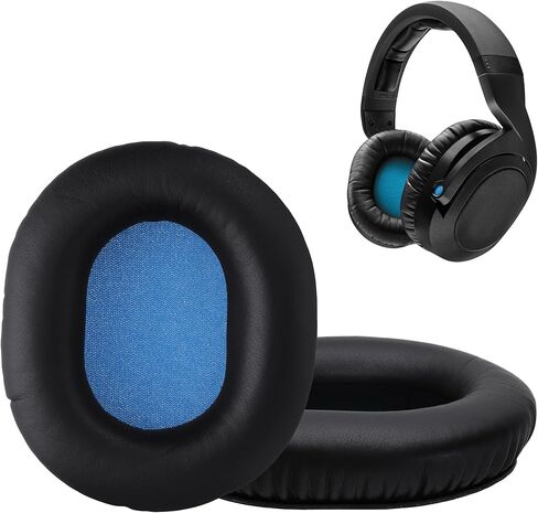kwmobile Ear Pads Compatible with Sennheiser HD8 / HD8 DJ / HD6 Mix Earpads - 2X Replacement for Headphones - Black in Saudi Arabia