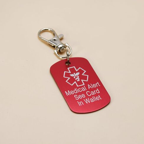 10 Pcs Emergency Medical Information Card with Tri-Folding with Protective Sleeves, Medical Alert Keychain Tags See Wallet Card, Contact ID, Medications and Allergy Fields Card for Wallet Pocket in Saudi Arabia