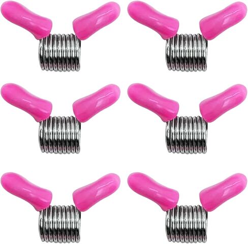 6-Piece Bead Stoppers with Red Handles, Pink Jewelry Making Tools for Bead Line Ends to Prevent Beads from Falling in Kuwait
